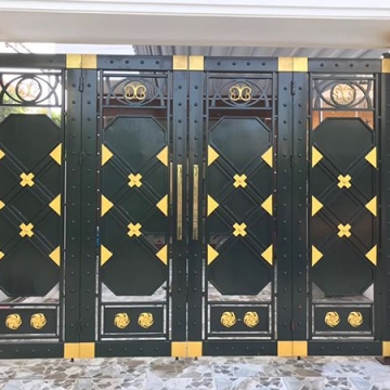 Mẫu cửa cổng sắt 4 cánh ấn tượng